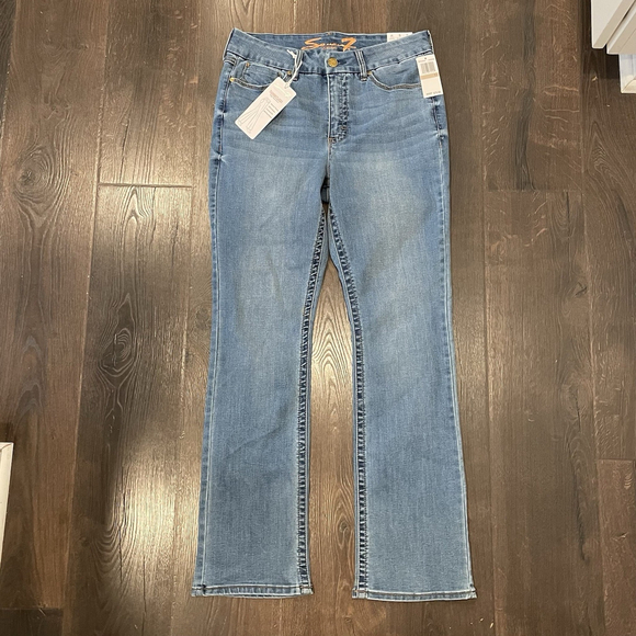 Seven7 High Rise Tummyless Boot Denim Bootcut Jeans Size 12 Women’s - Picture 2 of 7
